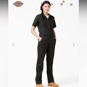Dickies Women's Black Short Sleeve coveralls jumpsuit